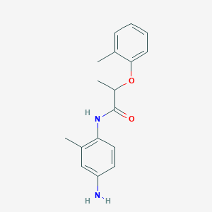 molecular formula C17H20N2O2 B3174969 N-(4-Amino-2-methylphenyl)-2-(2-methylphenoxy)-propanamide CAS No. 954585-17-2