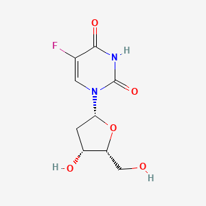 molecular formula C9H11FN2O5 B3174976 5-fluoro-1-[(2R,4R,5R)-4-hydroxy-5-(hydroxymethyl)tetrahydrofuran-2-yl]pyrimidine-2,4-dione CAS No. 955-24-8