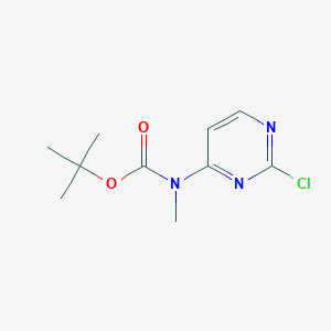 molecular formula C10H14ClN3O2 B3174990 tert-Butyl (2-chloropyrimidin-4-yl)(methyl)carbamate CAS No. 955112-52-4