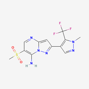 6-(methylsulfonyl)-2-[1-methyl-5-(trifluoromethyl)-1H-pyrazol-4-yl]pyrazolo[1,5-a]pyrimidin-7-amine