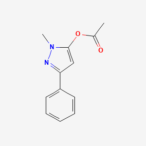 molecular formula C12H12N2O2 B3175052 1-甲基-3-苯基-1H-吡唑-5-基乙酸酯 CAS No. 955964-64-4