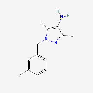 molecular formula C13H17N3 B3175057 3,5-二甲基-1-(3-甲基苄基)-1H-吡唑-4-胺 CAS No. 955964-94-0