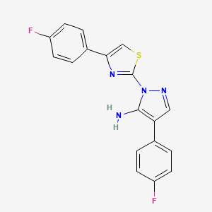 4-(4-fluorophenyl)-1-[4-(4-fluorophenyl)-1,3-thiazol-2-yl]-1H-pyrazol-5-amine