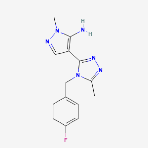 4-[4-(4-fluorobenzyl)-5-methyl-4H-1,2,4-triazol-3-yl]-1-methyl-1H-pyrazol-5-amine