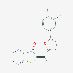 molecular formula C21H16O2S B317515 2-{[5-(3,4-dimethylphenyl)-2-furyl]methylene}-1-benzothiophen-3(2H)-one 