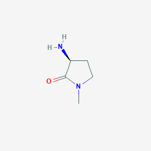molecular formula C5H10N2O B3175189 (S)-3-Amino-1-methyl-pyrrolidin-2-one CAS No. 956214-84-9