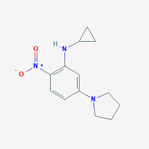 molecular formula C13H17N3O2 B317519 N-cyclopropyl-2-nitro-5-pyrrolidin-1-ylaniline 