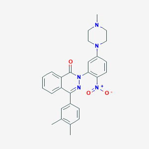 molecular formula C27H27N5O3 B317520 4-(3,4-dimethylphenyl)-2-[5-(4-methylpiperazin-1-yl)-2-nitrophenyl]phthalazin-1(2H)-one 