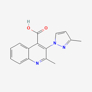 2-methyl-3-(3-methyl-1H-pyrazol-1-yl)quinoline-4-carboxylic acid