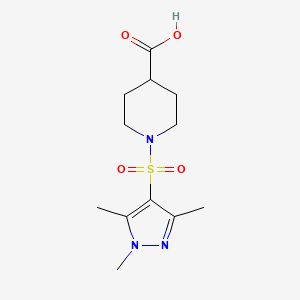 1-[(1,3,5-trimethyl-1H-pyrazol-4-yl)sulfonyl]piperidine-4-carboxylic acid