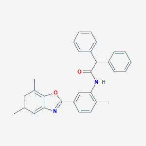 N-[5-(5,7-dimethyl-1,3-benzoxazol-2-yl)-2-methylphenyl]-2,2-diphenylacetamide