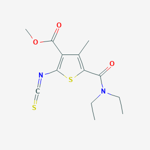 molecular formula C13H16N2O3S2 B3175285 Methyl 5-[(diethylamino)carbonyl]-2-isothiocyanato-4-methylthiophene-3-carboxylate CAS No. 956576-58-2