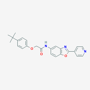 2-(4-tert-butylphenoxy)-N-(2-pyridin-4-yl-1,3-benzoxazol-5-yl)acetamide