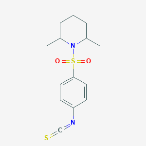 molecular formula C14H18N2O2S2 B3175315 1-[(4-Isothiocyanatophenyl)sulfonyl]-2,6-dimethylpiperidine CAS No. 956576-68-4
