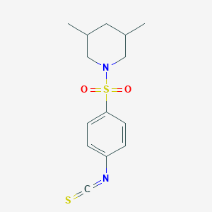 molecular formula C14H18N2O2S2 B3175322 1-[(4-Isothiocyanatophenyl)sulfonyl]-3,5-dimethylpiperidine CAS No. 956576-69-5