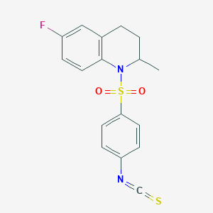 molecular formula C17H15FN2O2S2 B3175330 6-Fluoro-1-[(4-isothiocyanatophenyl)sulfonyl]-2-methyl-1,2,3,4-tetrahydroquinoline CAS No. 956576-72-0
