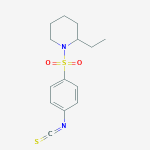 molecular formula C14H18N2O2S2 B3175357 2-Ethyl-1-[(4-isothiocyanatophenyl)sulfonyl]piperidine CAS No. 956576-78-6