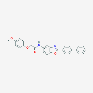 molecular formula C28H22N2O4 B317536 N-(2-[1,1'-biphenyl]-4-yl-1,3-benzoxazol-5-yl)-2-(4-methoxyphenoxy)acetamide 