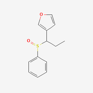 molecular formula C13H14O2S B3175366 3-[1-(Benzenesulfinyl)propyl]furan CAS No. 956624-83-2