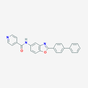 molecular formula C25H17N3O2 B317537 N-(2-[1,1'-biphenyl]-4-yl-1,3-benzoxazol-5-yl)isonicotinamide 