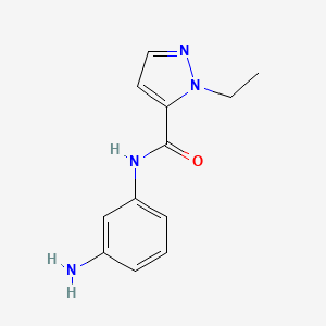molecular formula C12H14N4O B3175484 N-(3-氨基苯基)-1-乙基-1H-吡唑-5-甲酰胺 CAS No. 957261-69-7