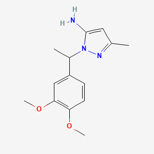 2-[1-(3,4-Dimethoxy-phenyl)-ethyl]-5-methyl-2H-pyrazol-3-ylamine