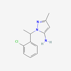 molecular formula C12H14ClN3 B3175519 2-[1-(2-氯苯基)-乙基]-5-甲基-2H-吡唑-3-胺 CAS No. 957483-10-2