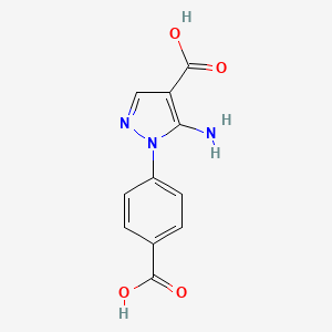 molecular formula C11H9N3O4 B3175539 5-Amino-1-(4-carboxyphenyl)-1H-pyrazole-4-carboxylic acid CAS No. 957505-47-4