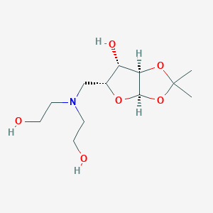 molecular formula C12H23NO6 B3175552 (3aR,5R,6S,6aR)-5-{[双(2-羟乙基)氨基]甲基}-2,2-二甲基-四氢-2H-呋喃[2,3-d][1,3]二氧杂醇 CAS No. 957505-60-1