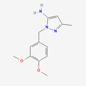 molecular formula C13H17N3O2 B3175561 2-(3,4-Dimethoxy-benzyl)-5-methyl-2H-pyrazol-3-ylamine CAS No. 957507-56-1