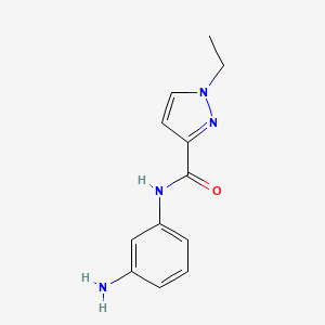 molecular formula C12H14N4O B3175562 1-乙基-1H-吡唑-3-甲酸（3-氨基-苯基）-酰胺 CAS No. 957512-49-1
