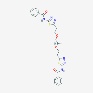 N-[5-[2-[2-[2-(5-benzamido-1,3,4-thiadiazol-2-yl)ethoxy]propoxy]ethyl]-1,3,4-thiadiazol-2-yl]benzamide