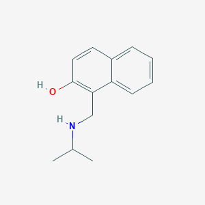 molecular formula C14H17NO B3175581 1-{[(Propan-2-yl)amino]methyl}naphthalen-2-ol CAS No. 95768-31-3