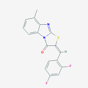 molecular formula C17H10F2N2OS B317563 2-(2,4-difluorobenzylidene)-8-methyl[1,3]thiazolo[3,2-a]benzimidazol-3(2H)-one 