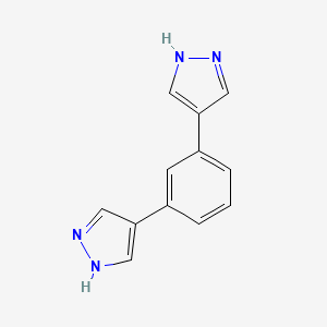 molecular formula C12H10N4 B3175631 4-(3-(1H-吡唑-4-基)苯基)-1H-吡唑 CAS No. 958101-27-4