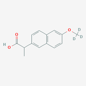 molecular formula C14H14O3 B3175639 2-(6-Methoxy-D3-naphthalen-2-yl)-propionic acid CAS No. 958293-79-3