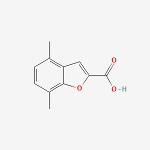 molecular formula C11H10O3 B3175659 4,7-Dimethylbenzofuran-2-carboxylic acid CAS No. 95835-75-9