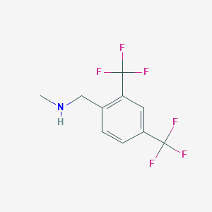 molecular formula C10H9F6N B3175691 N-[2,4-Bis(trifluoromethyl)benzyl]-N-methylamine CAS No. 958863-74-6