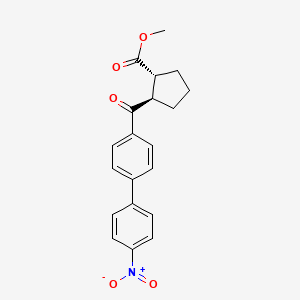 molecular formula C20H19NO5 B3175729 (1R,2R)-methyl 2-(4'-nitrobiphenylcarbonyl)cyclopentanecarboxylate CAS No. 959123-10-5