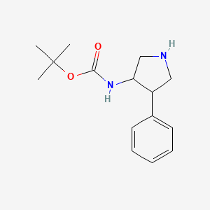 molecular formula C15H22N2O2 B3175751 叔丁基 4-苯基吡咯烷-3-基氨基甲酸酯 CAS No. 959236-29-4
