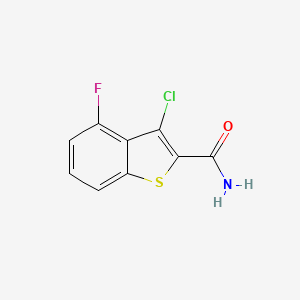 molecular formula C9H5ClFNOS B3175765 3-Chloro-4-fluoro-1-benzothiophene-2-carboxamide CAS No. 959245-78-4