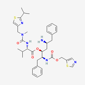 [(2S,3S,5S)-5-amino-1,6-diphenyl-2-(1,3-thiazol-5-ylmethoxycarbonylamino)hexan-3-yl] (2S)-3-methyl-2-[[methyl-[(2-propan-2-yl-1,3-thiazol-4-yl)methyl]carbamoyl]amino]butanoate