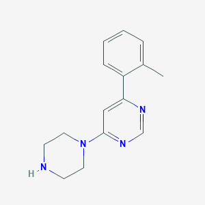 molecular formula C15H18N4 B3175806 4-(2-Methylphenyl)-6-piperazin-1-ylpyrimidine CAS No. 959490-40-5