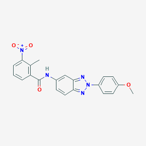 molecular formula C21H17N5O4 B317584 N-[2-(4-methoxyphenyl)benzotriazol-5-yl]-2-methyl-3-nitrobenzamide 