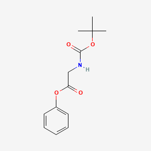 molecular formula C13H17NO4 B3175880 Phenyl N-(tert-butoxycarbonyl)glycinate CAS No. 96031-74-2