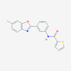 molecular formula C19H14N2O2S B317589 N-[3-(6-methyl-1,3-benzoxazol-2-yl)phenyl]thiophene-2-carboxamide 