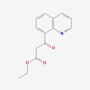 molecular formula C14H13NO3 B3175904 Ethyl 3-oxo-3-(quinolin-8-yl)propanoate CAS No. 96057-61-3