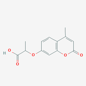 molecular formula C13H12O5 B3175913 2-[(4-methyl-2-oxo-2H-chromen-7-yl)oxy]propanoic acid CAS No. 96078-23-8