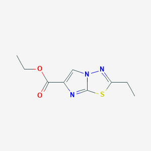 molecular formula C9H11N3O2S B3175993 Ethyl 2-ethylimidazo[2,1-b][1,3,4]thiadiazole-6-carboxylate CAS No. 96356-07-9
