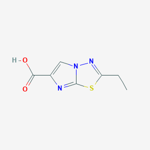 molecular formula C7H7N3O2S B3175999 2-Ethylimidazo(2,1-B)(1,3,4)thiadiazole-6-carboxylic acid CAS No. 96356-08-0